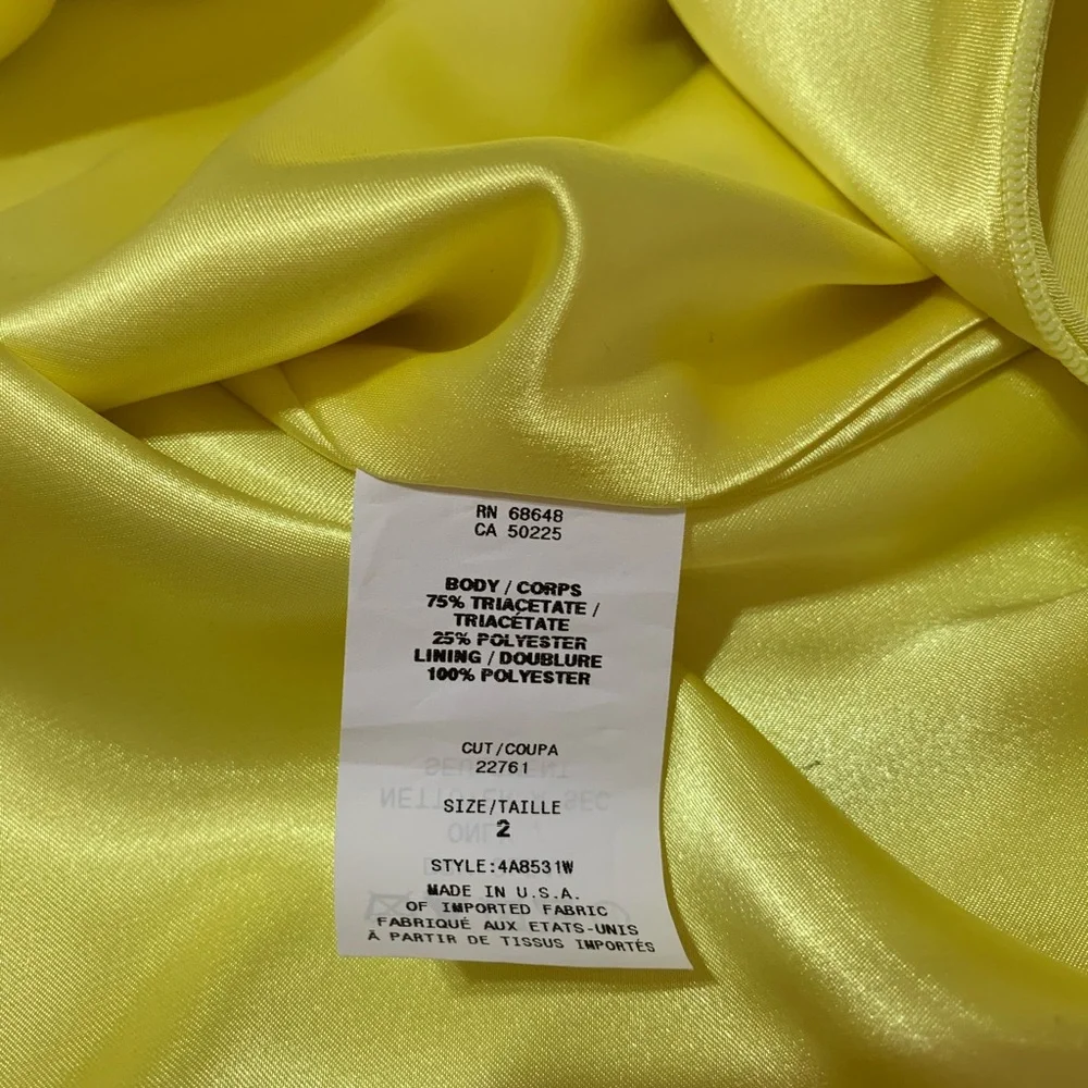 ABS One Shoulder Rosette Mini Dress. Size 2 - Picture 10 of 16